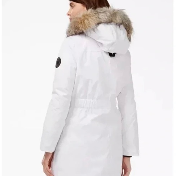 Calvin Klein Performance White Puffer Parka Jacket with Removable Faux Fur Hood - Picture 2 of 6
